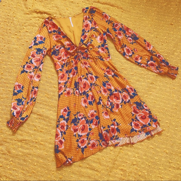 Free People Morning Light Silky Floral Mini Dress - Picture 2 of 16